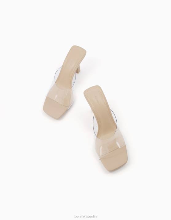 schier Bershka Frauen Pantoletten aus Vinyl mit Absatz H00J2134