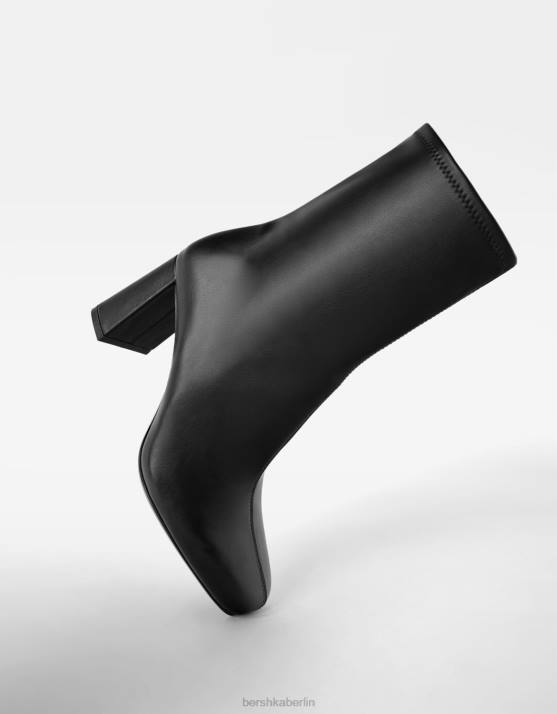 Schwarz Bershka Frauen taillierte Stiefeletten mit hohem Absatz H00J2319