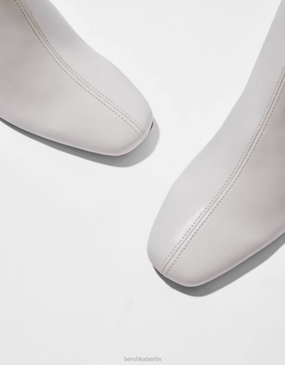 Weiss Bershka Frauen taillierte Stiefeletten mit hohem Absatz H00J2291