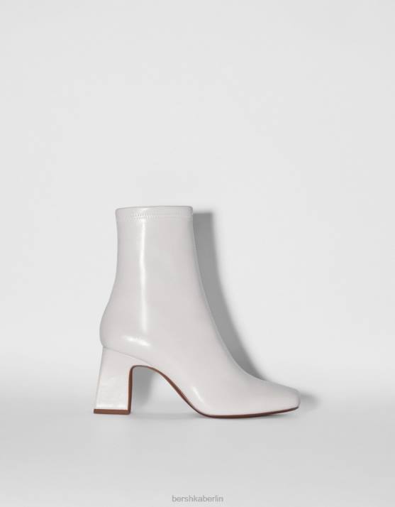 Weiss Bershka Frauen taillierte Stiefeletten mit hohem Absatz H00J2291