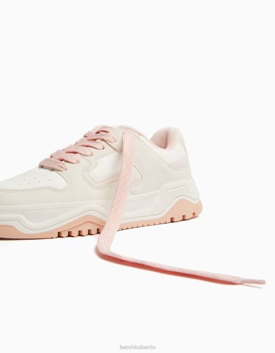 Rosa Bershka Frauen klobige Turnschuhe H00J2113