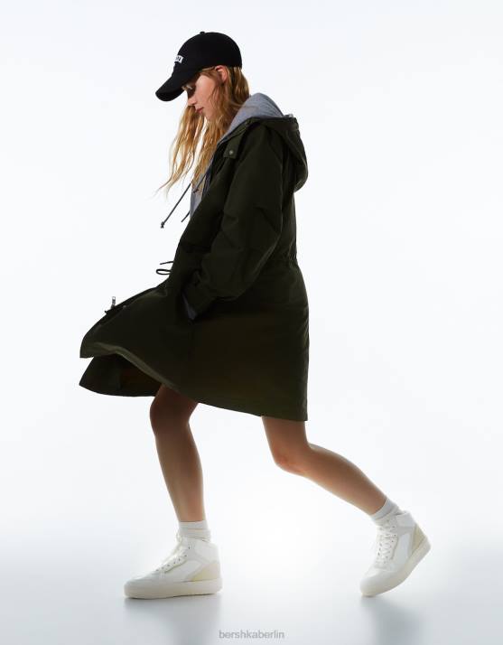 Weiss Bershka Frauen kontrastierende High-Top-Sneaker H00J2087