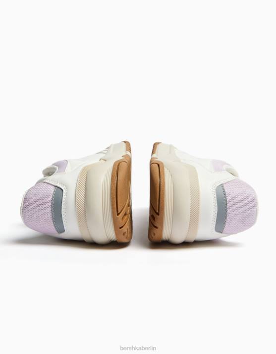 andere Bershka Frauen Kontrastierende Mesh-Sneaker mit Farbdetails H00J2114