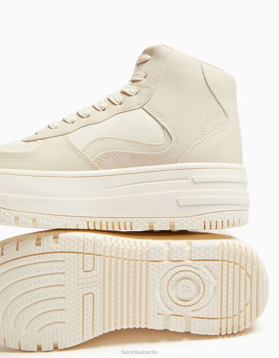 andere Bershka Frauen kontrastierende High-Top-Sneaker H00J2109
