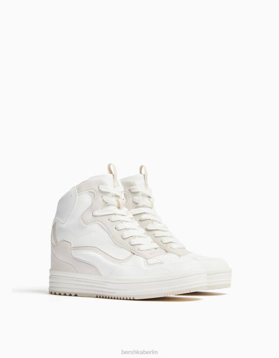 mehrfarbig Bershka Frauen High-Top-Sneaker mit Innenkeil H00J2118