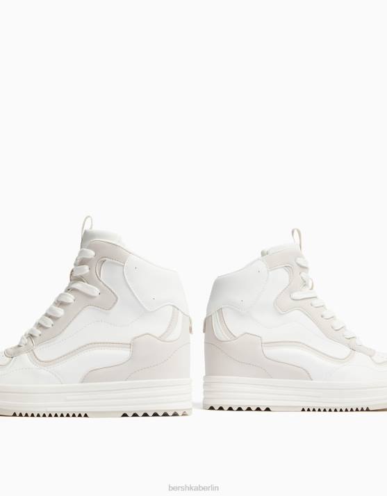 mehrfarbig Bershka Frauen High-Top-Sneaker mit Innenkeil H00J2118