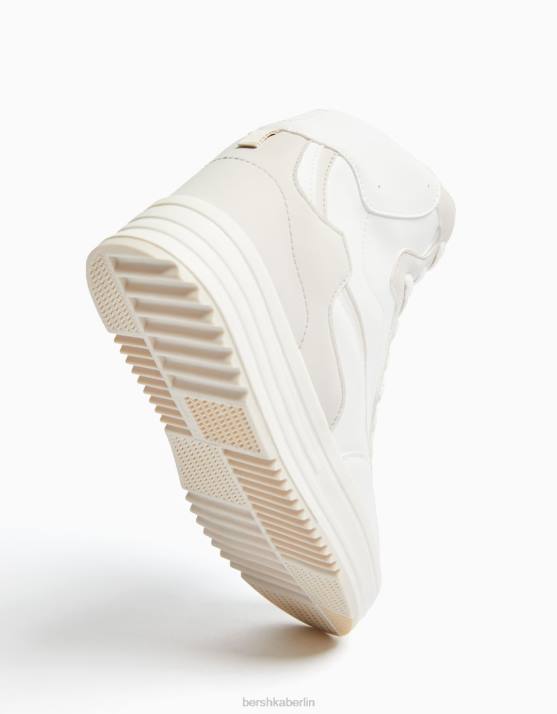 mehrfarbig Bershka Frauen High-Top-Sneaker mit Innenkeil H00J2118