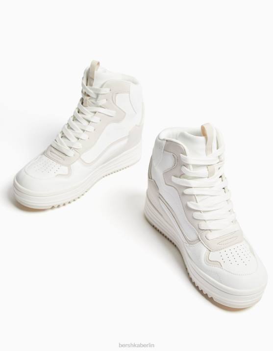 mehrfarbig Bershka Frauen High-Top-Sneaker mit Innenkeil H00J2118