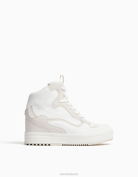 mehrfarbig Bershka Frauen High-Top-Sneaker mit Innenkeil H00J2118