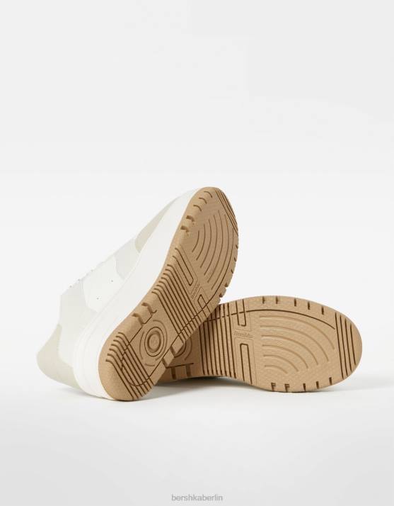 mehrfarbig Bershka Frauen Kontrast-Plateau-Sneaker H00J2084