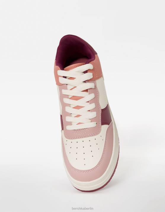 mehrfarbig Bershka Frauen Kontrast-Plateau-Sneaker H00J2108