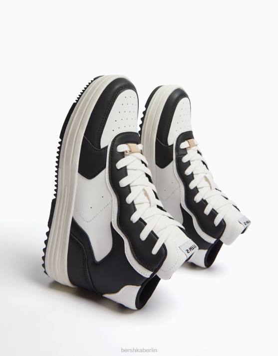 mehrfarbig Bershka Frauen kontrastierende High-Top-Sneaker H00J2132