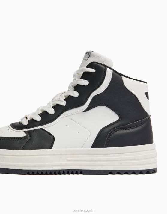 mehrfarbig Bershka Frauen kontrastierende High-Top-Sneaker H00J2132