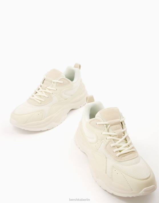mehrfarbig Bershka Frauen kontrastierende Sneakers mit Mesh-Detail H00J2093