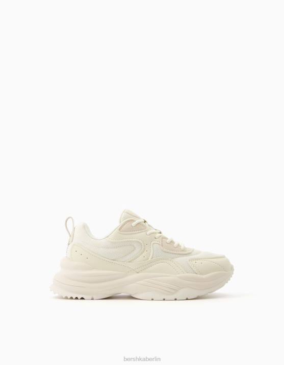 mehrfarbig Bershka Frauen kontrastierende Sneakers mit Mesh-Detail H00J2093