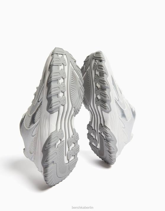 mehrfarbig Bershka Frauen kontrastierende Sneakers mit Mesh-Detail H00J2116