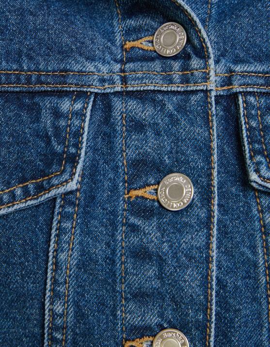 Blau Bershka Frauen kurze Jeansjacke H00J1116