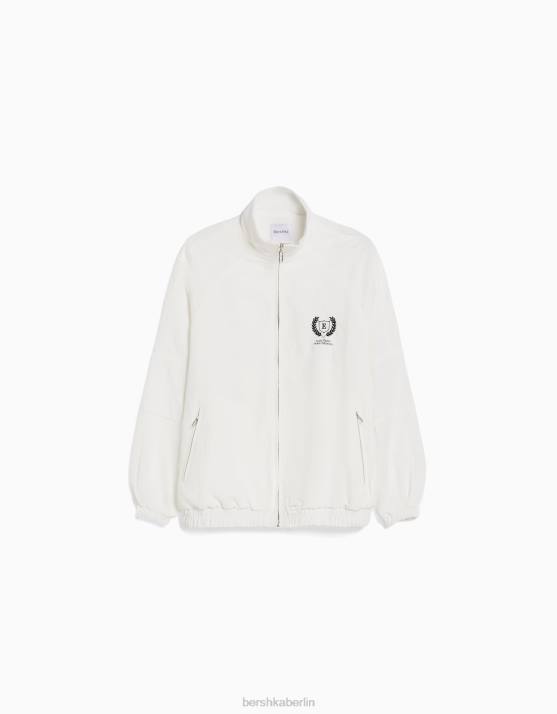 Creme Bershka Frauen Windjacke aus Nylon H00J1119