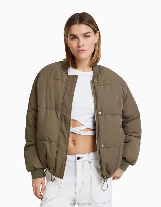 Sand Bershka Frauen gesteppte Bomberjacke H00J1138