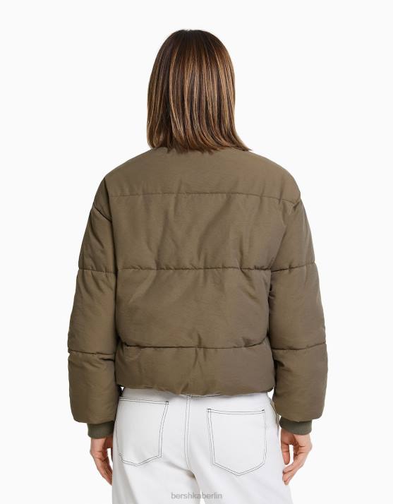 Sand Bershka Frauen gesteppte Bomberjacke H00J1138