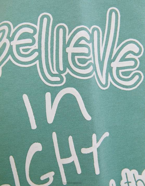 Grün Bershka Frauen Bedruckter Kapuzenpullover H00J1252