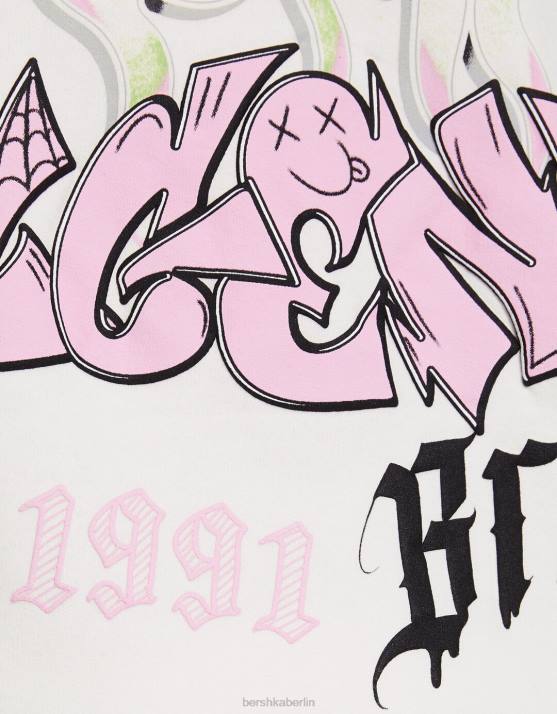 andere Bershka Frauen Bedruckter Kapuzenpullover H00J1225