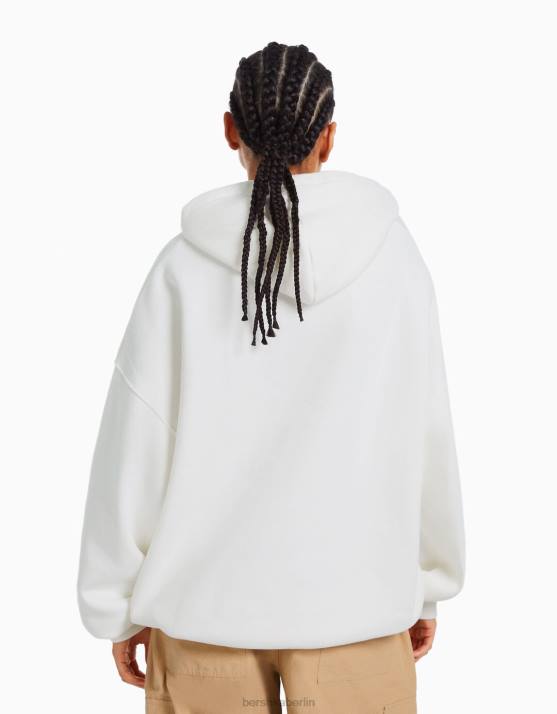 nicht-gerade weiss Bershka Frauen Tupac-Hoodie H00J1210