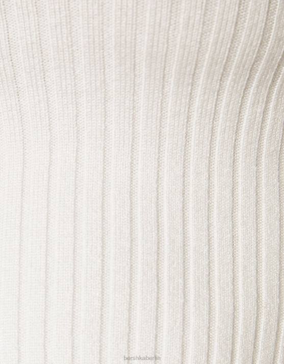 Creme Bershka Frauen Rollkragenpulli H00J1014