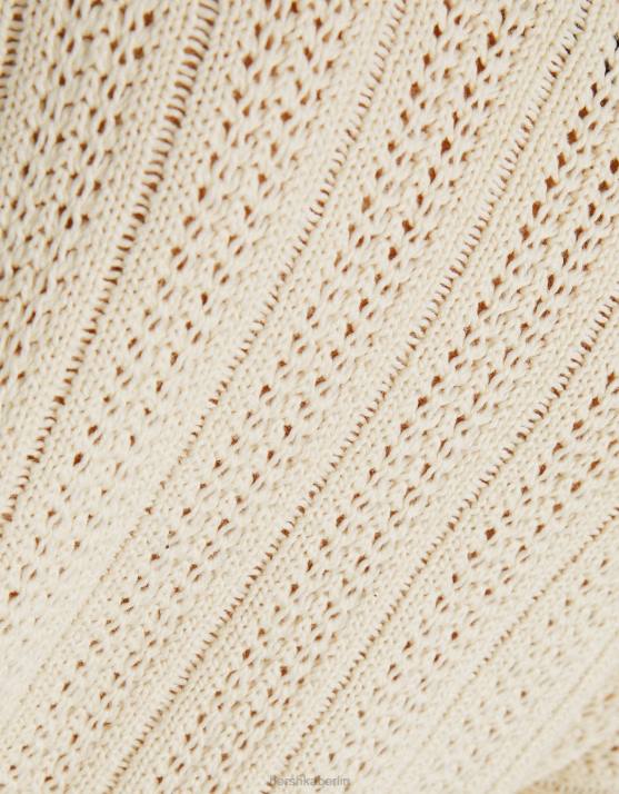 Creme Bershka Frauen rustikaler Pullover H00J1083