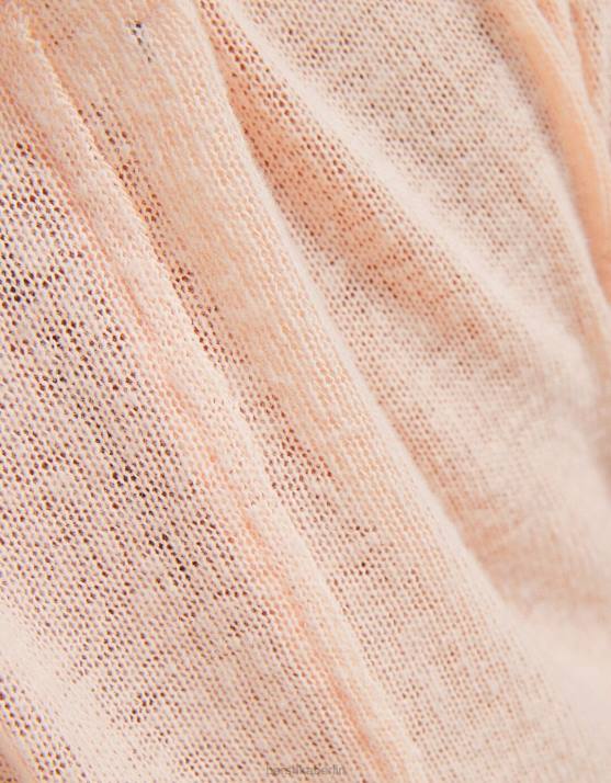 Rosa Bershka Frauen lockiger Pullover H00J1015