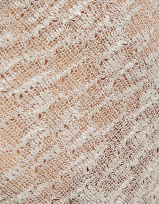 Sand Bershka Frauen Offener Strickpullover H00J982