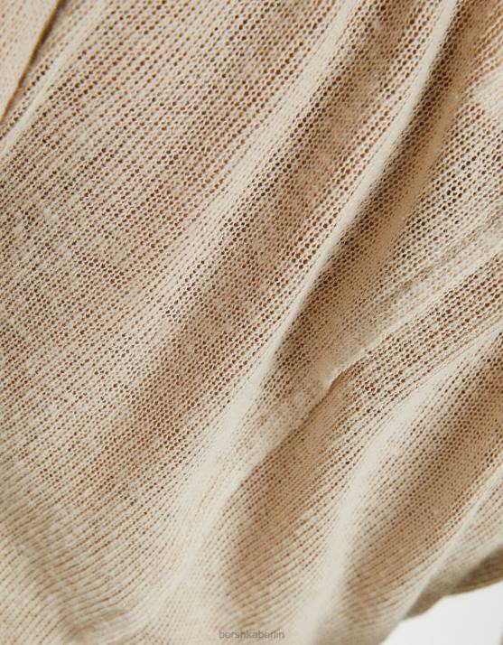 Stein Bershka Frauen Pullover mit lockigem Saum H00J1016