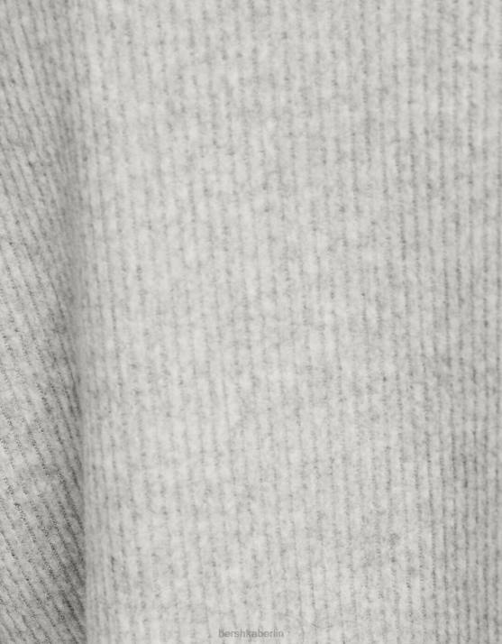 grau Bershka Frauen Kurzer Pullover H00J1036