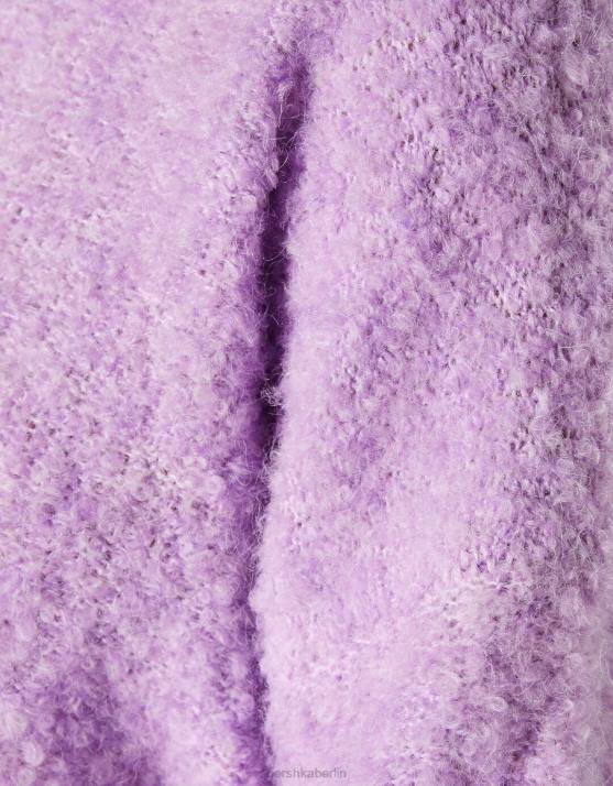 violett Bershka Frauen Pullover mit Rundhalsausschnitt H00J1085