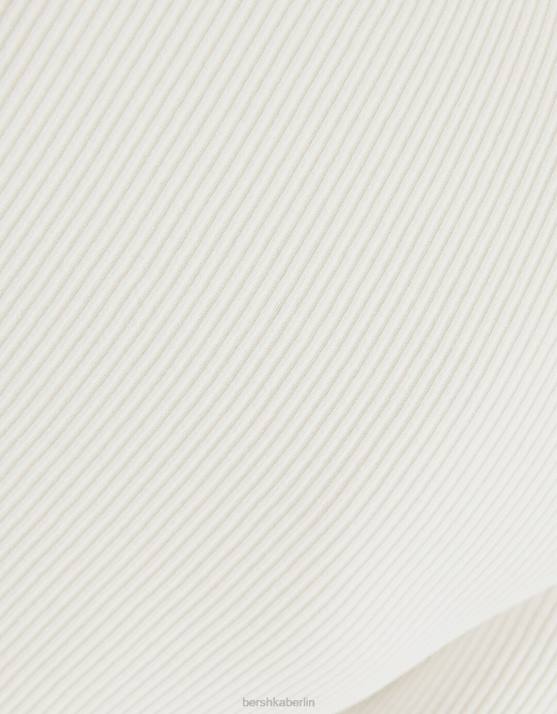 Weiss Bershka Frauen Strickjacke mit Knöpfen H00J991