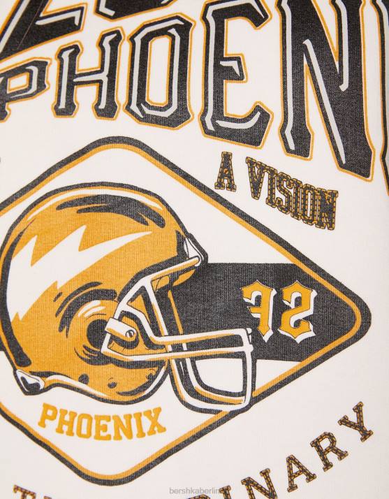 Beige Bershka Frauen Sweatshirt mit Polokragen H00J1275