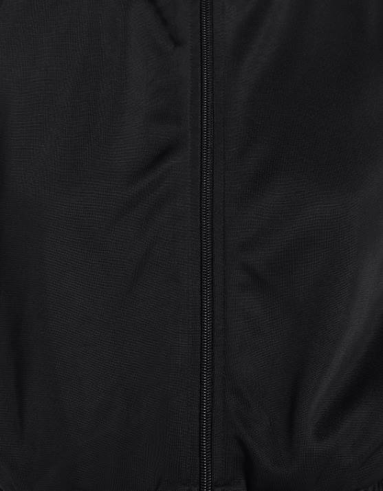 Schwarz Bershka Frauen Sweatshirt mit Reißverschluss und Seitenstreifen H00J1239