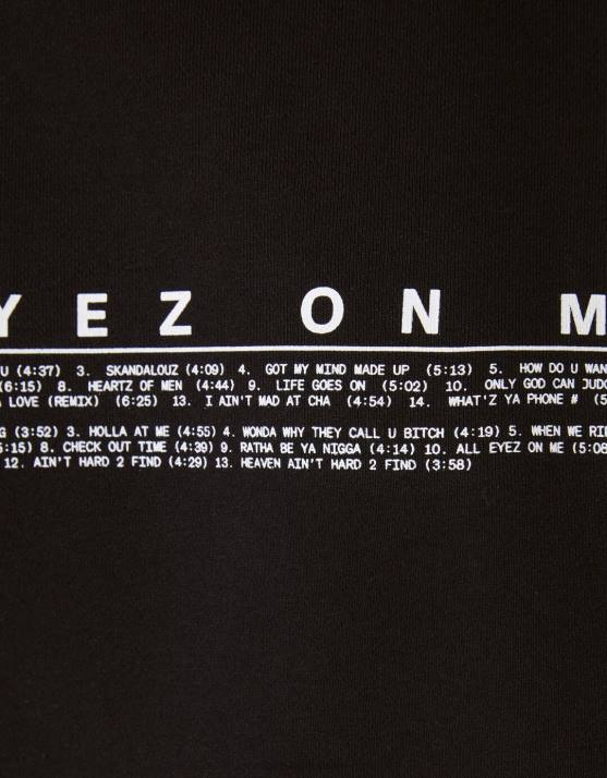 Schwarz Bershka Frauen Tupac-Sweatshirt mit Rundhalsausschnitt H00J2075