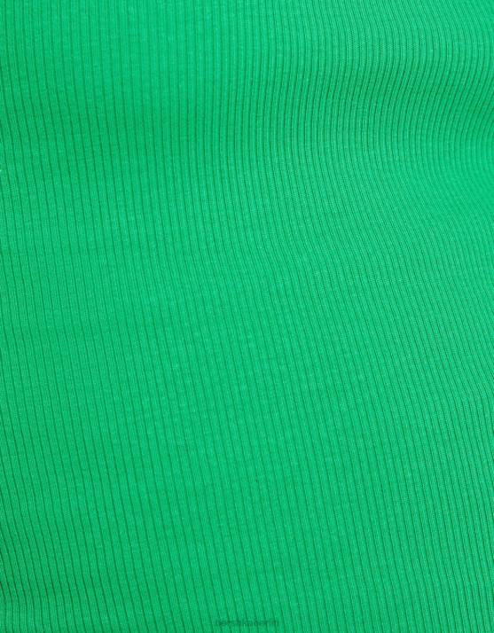 Grün Bershka Frauen Geripptes Tanktop H00J317