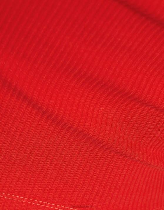Rot Bershka Frauen Geripptes Tanktop H00J419