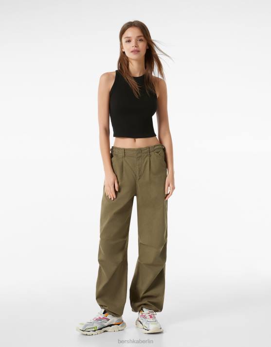 Schwarz Bershka Frauen Geripptes Tanktop H00J607