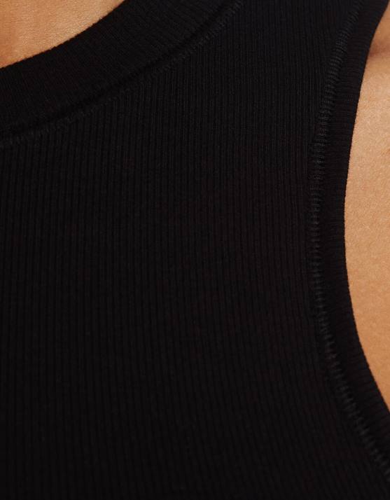 Schwarz Bershka Frauen Muskelshirt H00J394