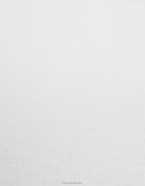 Weiss Bershka Frauen Muskelshirt H00J393