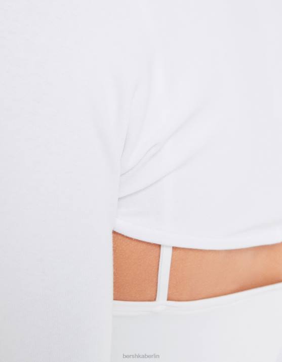 Weiss Bershka Frauen einfache Armstulpen H00J390