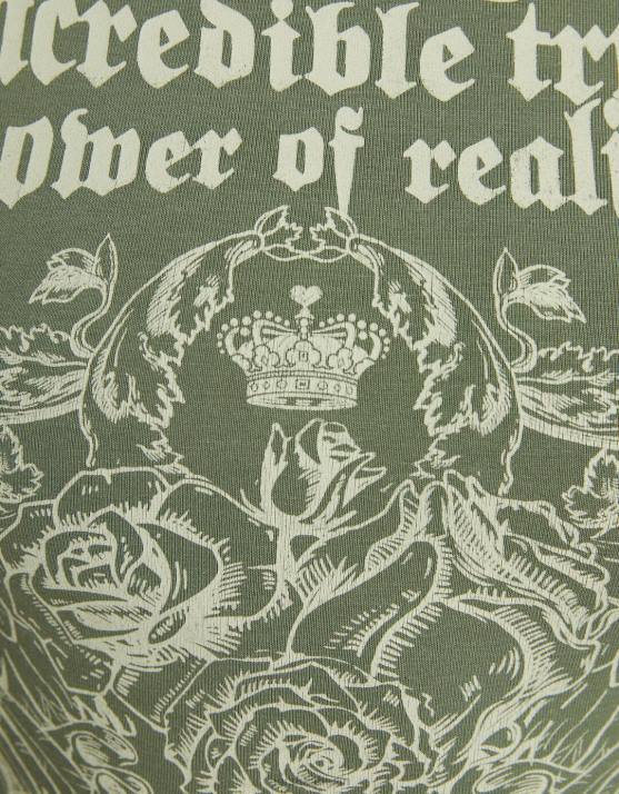 khaki Bershka Frauen Ärmelloses T-Shirt mit kontrastierenden Nähten und Aufdruck H00J584