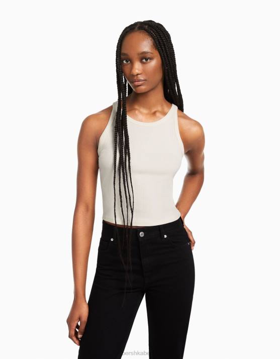 mehrfarbig Bershka Frauen 2er-Pack ärmellose Rippoberteile H00J307