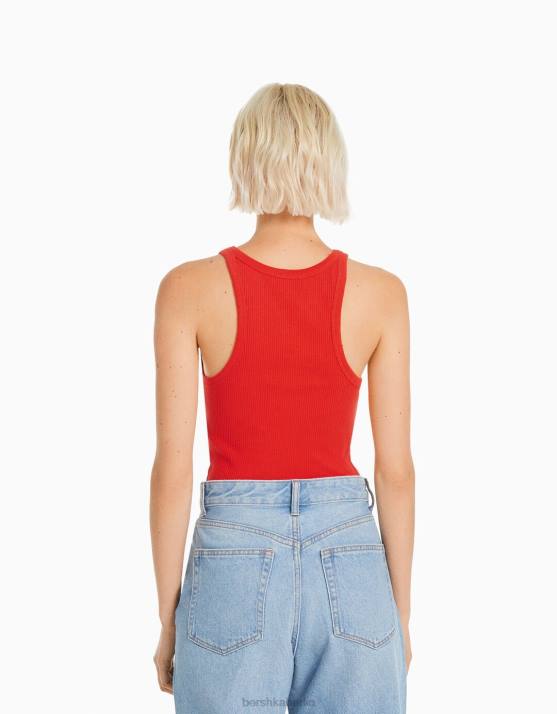 mehrfarbig Bershka Frauen 2er-Pack ärmellose Rippoberteile H00J308