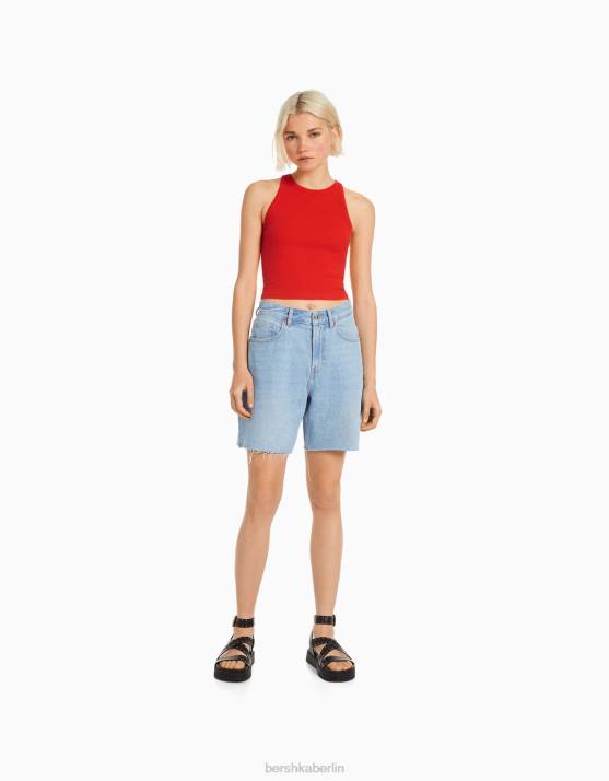 mehrfarbig Bershka Frauen 2er-Pack ärmellose Rippoberteile H00J308