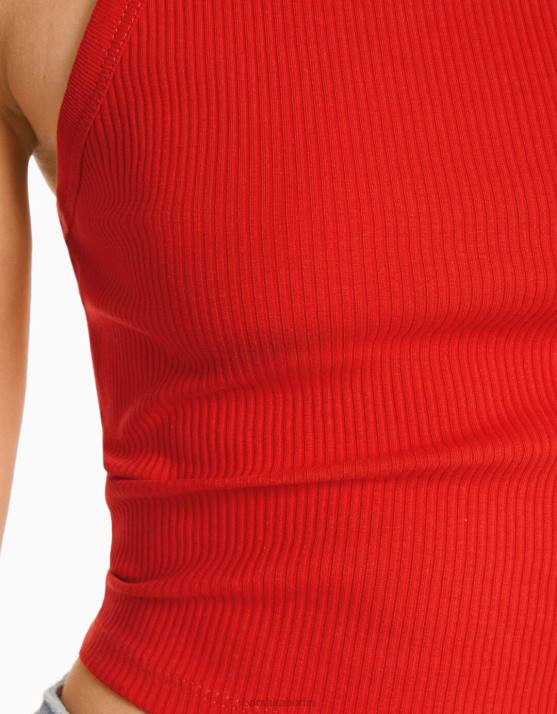 mehrfarbig Bershka Frauen 2er-Pack ärmellose Rippoberteile H00J308