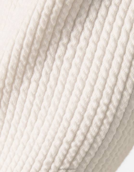 mehrfarbig Bershka Frauen Packung mit 2 langärmeligen, gerippten T-Shirts aus strukturiertem Webstoff H00J648